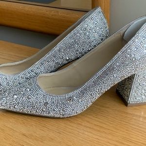 Betsy Johnson Rhinestone Wedge heeled shoes